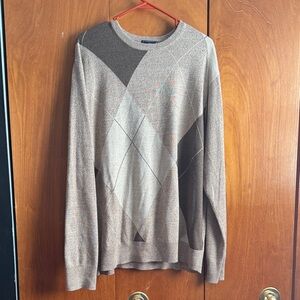 Dockers Men's Crewneck Sweater - Brown and Gray